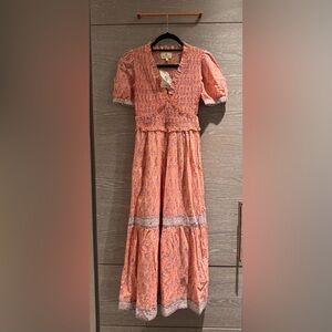 Perry walker collective peach floral maxi